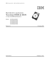 IBM IC25N040ATCS04 Hard Drive Specifications