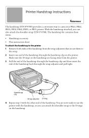 Intermec PB22 Printer Handstrap Instructions