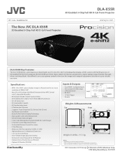 JVC DLA-X55R Printer Friendly Specs