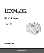 Lexmark E220 Setup Guide