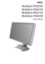 NEC PA241W-BK MultiSync PA231W-BK : user's manual