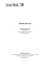 SanDisk SDSDH-2048-901 Product Manual