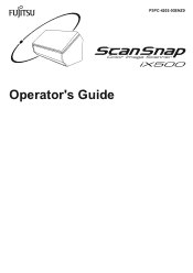 Konica Minolta Fujitsu ScanSnap iX500 Operation Guide
