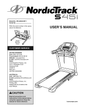 NordicTrack S45i Instruction Manual