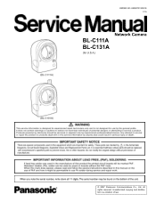 Panasonic BL-C111A Service Manual