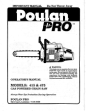 Poulan 1990-10 User Manual
