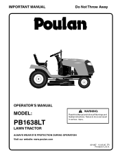 Poulan PB1638LT User Manual