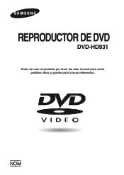 Samsung DVD-HD931 User Manual (SPANISH)