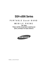 Samsung SGH-X506 User Manual (user Manual) (ver.f2) (English)
