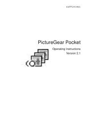 Sony PEG-T415 PictureGear Pocket v2.1 Operating Instructions