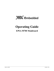 Via M-700-10E Operation Guide