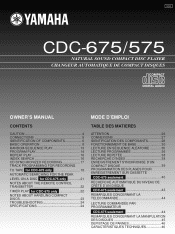 Yamaha CDC-675 Owner's Manual