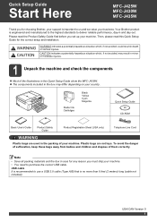 Brother International MFC-J430w Quick Setup Guide - English
