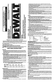 Dewalt D25404K Instruction Manual