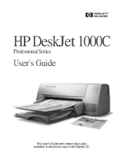 HP Deskjet 1000c HP DeskJet 1000C Professional Series Printer - (English) User's Guide