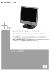 HP D5063H HP Pavilion Flat Panel Display - (English) f1523 Product Datasheet and Product Specifications