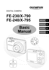 Olympus FE 230 FE-230 Basic Manual (English, Français, Español, Português)