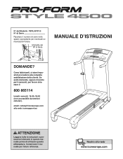 ProForm Style 4500 Treadmill Italian Manual