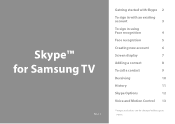Samsung UN46F5500AF Skype Guide Ver.1.0 (English)