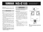 Yamaha NS-E105 Owner's Manual