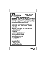 Audiovox APS95BT Owners Manual