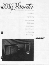 Bose 301 Sonata Owner's guide