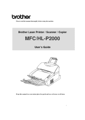 Brother International MFC-P2000 Users Manual - English