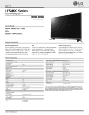 LG 43LF5400 Specification - English