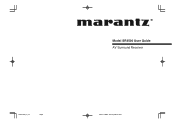 Marantz SR4500 SR4500 User Manual