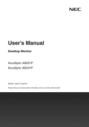 NEC AS241F-BK User Manual - English