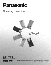 Panasonic VS2 Operating Instructions
