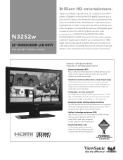ViewSonic N3252W N3252w PDF Spec Sheet