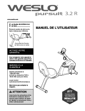 Weslo Pursuit 3.2 R Bike Canadian French Manual