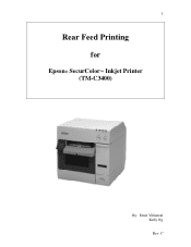 Epson ColorWorks/SecurColor C3400 Rear Feed Printing Instruction Sheet