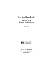 HP Visualize J5000 hp Visualize J5000, J7000 workstations service handbook (a4978-90049)