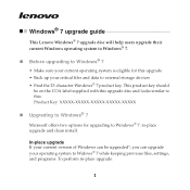 Lenovo IdeaPad Y330 Windows 7 Upgrade Guide