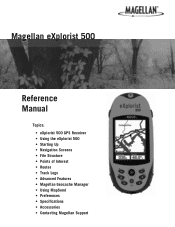 Magellan eXplorist 500 Manual - English