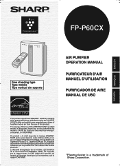 Sharp FPP60CX FP-P60CX Operation Manual