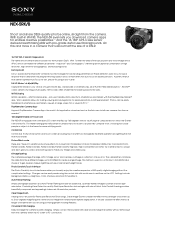 Sony NEX-5RK Marketing Specifications (NEX-5RK Black model)