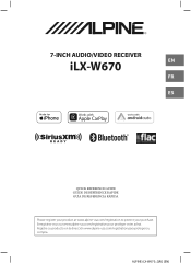 Alpine iLX-W670 Quick Reference Guide