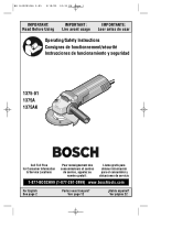 Bosch 1375A Operating Instructions