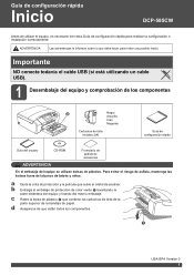 Brother International DCP 585CW Quick Setup Guide - Spanish