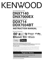 Kenwood DDX714 Owner's Manual (pdf)