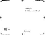 Lenovo IdeaCentre B510 Lenovo 3 in 1 mouse User Manual V1.0