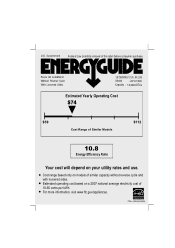 LG LW1013ER Additional Link - Energy Guide