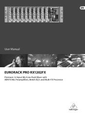 Behringer RX1202FX V2 Manual
