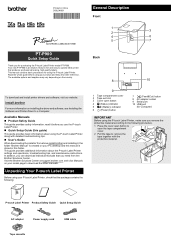 Brother International PT-P900 Quick Setup Guide