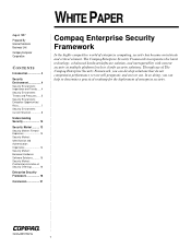 Compaq 312134-B21 Compaq Enterprise Security Framework