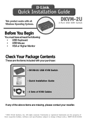 D-Link DKVM-2U Quick Installation Guide