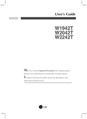 LG W2242TE-BF Owner's Manual (English)